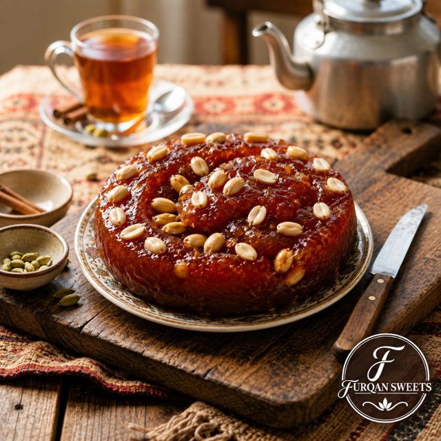 Somali halwa served with shaah